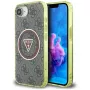 Guess Funda MagSafe IML Metal Glitter 4G Circle Triangle para Apple iPhone 16e (marrón)