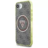 Guess Funda MagSafe IML Metal Glitter 4G Circle Triangle para Apple iPhone 16e (marrón)