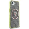 Guess Funda MagSafe IML Metal Glitter 4G Circle Triangle para Apple iPhone 16e (marrón)