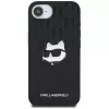KARL LAGERFELD Funda Monogram Choupette Head Pin para iPhone 16e / 17e, negro