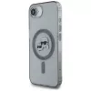 KARL LAGERFELD IML Metal Karl & Choupette Heads Funda MagSafe para iPhone 16e / 17e, negro