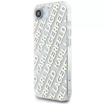 Karl Lagerfeld IML Repeat Logo Funda para iPhone 16e / 17e, dorado