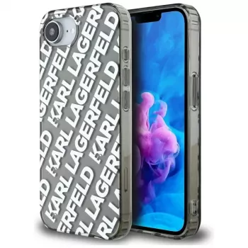 KARL LAGERFELD IML Repeat Logo Funda para Apple iPhone 16e / 17e - plateado