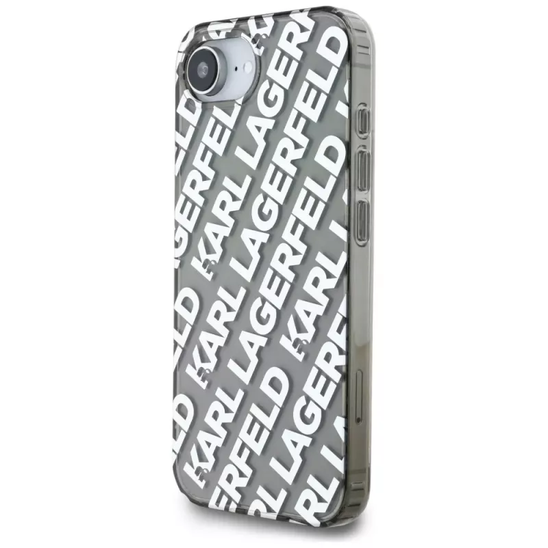KARL LAGERFELD IML Repeat Logo Funda para Apple iPhone 16e / 17e - plateado