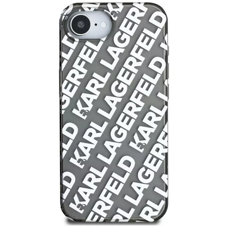 KARL LAGERFELD IML Repeat Logo Funda para Apple iPhone 16e / 17e - plateado