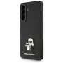 Karl Lagerfeld Saffiano Funda con logo K&C Metal para Samsung Galaxy A36, negro
