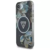 Guess IML Metal Glitter Flowers Triangle Funda MagSafe para Apple iPhone 16e (negro)