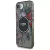 Guess IML Flowers Funda MagSafe para iPhone 16e (negro)
