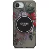 Guess IML Flowers Funda MagSafe para iPhone 16e (negro)