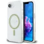 Guess IML Glitter Circle Funda MagSafe para iPhone 16e (transparente)