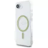 Guess IML Glitter Circle Funda MagSafe para iPhone 16e (transparente)