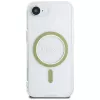Guess IML Glitter Circle Funda MagSafe para iPhone 16e (transparente)