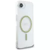 Guess IML Glitter Circle Funda MagSafe para iPhone 16e (transparente)