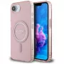 Guess IML Glitter Circle Funda MagSafe para iPhone 16e (rosa)