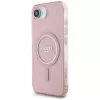 Guess IML Glitter Circle Funda MagSafe para iPhone 16e (rosa)