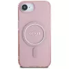 Guess IML Glitter Circle Funda MagSafe para iPhone 16e (rosa)