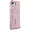 Guess IML Glitter Circle Funda MagSafe para iPhone 16e (rosa)