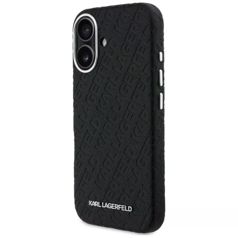 Karl Lagerfeld FW Stamped Karl funda MagSafe para iPhone 16, negra