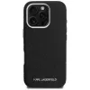 KARL LAGERFELD FW Stamped Karl Funda MagSafe para iPhone 16 Pro, negro