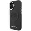 Karl Lagerfeld Initial & Metal Logo Funda MagSafe para Apple iPhone 16, negro