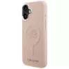 Karl Lagerfeld Initial & Metal Logo Funda MagSafe para iPhone 16 Plus, rosa