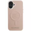 Karl Lagerfeld Initial & Metal Logo Funda MagSafe para iPhone 16 Plus, rosa