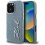 Karl Lagerfeld FW Jeans Signature Logo Funda para iPhone 16 Pro, azul
