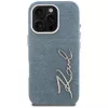 KARL LAGERFELD FW Jeans Signature Logo Funda para iPhone 16 Pro Max, azul