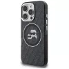 KARL LAGERFELD IML Glitter Karl & Choupette Heads Logo Funda MagSafe para iPhone 16 Pro Max, negro
