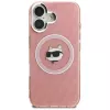 Karl Lagerfeld IML Choupette Head Logo Funda MagSafe para Apple iPhone 16, rosa