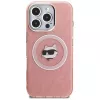 Karl Lagerfeld IML Choupette Head Logo Funda MagSafe para Apple iPhone 16 Pro, rosa
