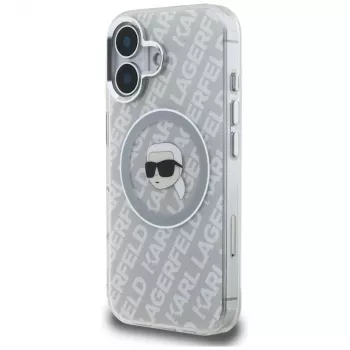 Karl Lagerfeld IML Karl Head Logo funda MagSafe para iPhone 16, gris