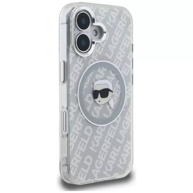 Karl Lagerfeld IML Karl Head Logo funda MagSafe para iPhone 16, gris