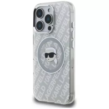 KARL LAGERFELD IML Karl Head Logo funda MagSafe para Apple iPhone 16 Pro Max - gris