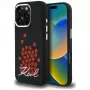 Karl Lagerfeld Silicone Heart SignLogo funda MagSafe para iPhone 16 Pro negro
