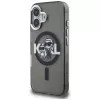 KARL LAGERFELD IML Glitter Karl & Choupette Sketch Logo funda MagSafe para iPhone 16 negro