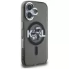 KARL LAGERFELD IML Glitter Karl & Choupette Sketch Logo funda MagSafe para iPhone 16 negro