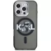 Karl Lagerfeld IML Glitter Karl & Choupette Sketch Logo funda MagSafe para iPhone 16 Pro negro