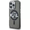 Karl Lagerfeld IML Glitter Karl & Choupette Sketch Logo funda MagSafe para iPhone 16 Pro Max negro
