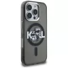 Karl Lagerfeld IML Glitter Karl & Choupette Sketch Logo funda MagSafe para iPhone 16 Pro Max negro