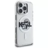 KARL LAGERFELD IML Glitter Karl & Choupette Sketch Logo funda MagSafe para iPhone 16 Pro, transparente