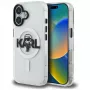 KARL LAGERFELD IML Karl Sketch Logo funda MagSafe para iPhone 16, transparente