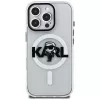 KARL LAGERFELD IML Karl Sketch Logo funda MagSafe para Apple iPhone 16 Pro, transparente
