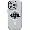Karl Lagerfeld IML Karl Sketch Logo funda MagSafe para iPhone 16 Pro Max, transparente