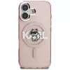 KARL LAGERFELD IML Choupette Sketch Logo funda MagSafe para iPhone 16 rosa