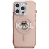 Karl Lagerfeld IML Choupette Sketch Logo funda MagSafe para iPhone 16 Pro rosa