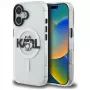 Karl Lagerfeld IML Choupette Sketch Logo funda MagSafe para iPhone 16, transparente