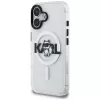 Karl Lagerfeld IML Choupette Sketch Logo funda MagSafe para iPhone 16, transparente