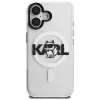 Karl Lagerfeld IML Choupette Sketch Logo funda MagSafe para iPhone 16, transparente