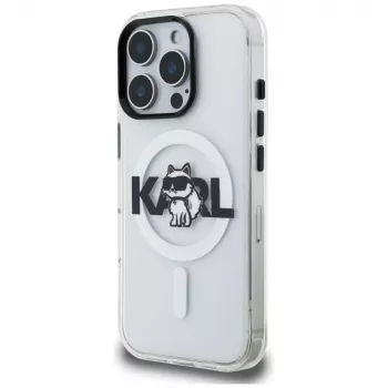 KARL LAGERFELD IML Choupette Sketch Logo funda MagSafe para iPhone 16 Pro Max, transparente